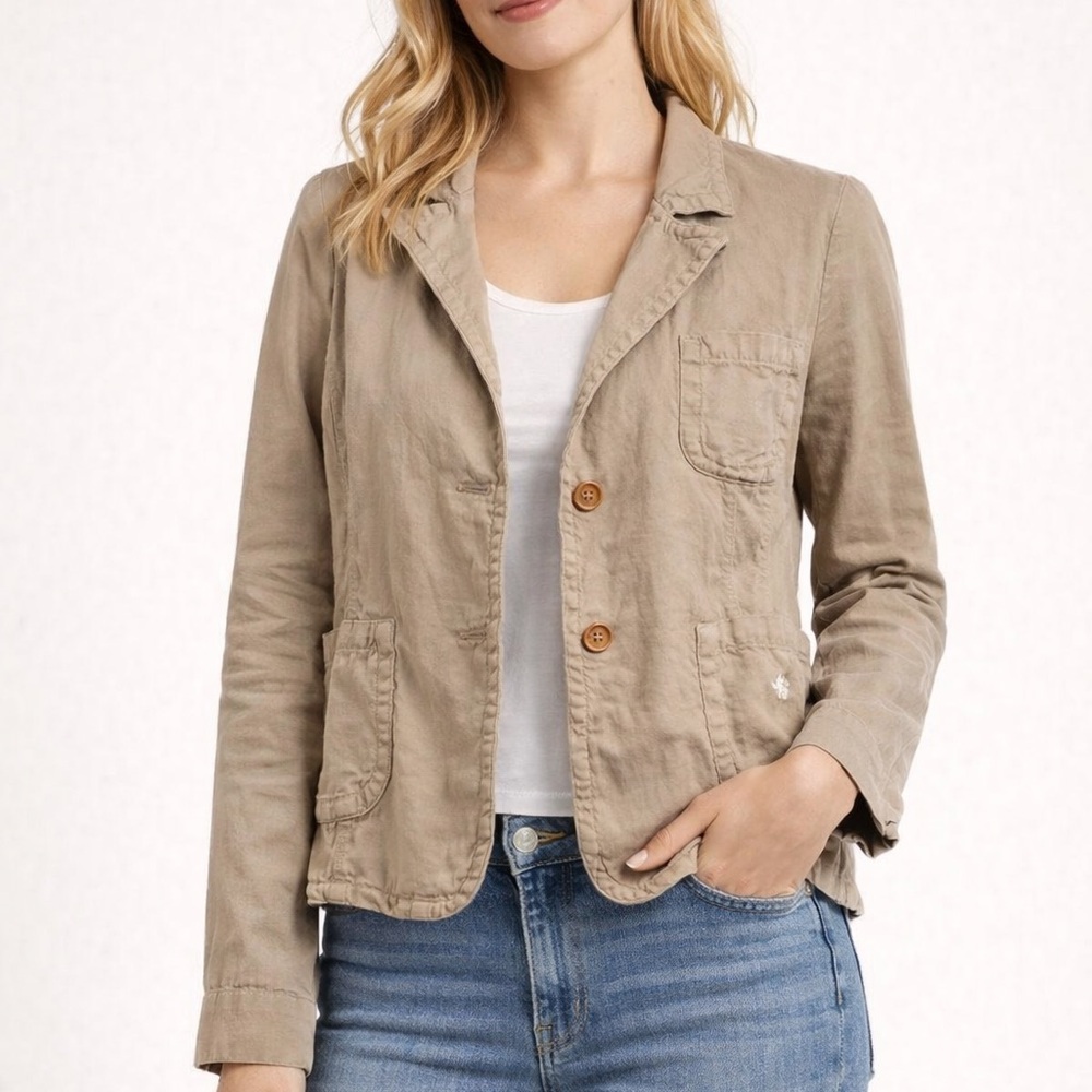 Donaldson Disney European Linen Jacket Blazer Women’s EU 44 US 10/12 Taupe